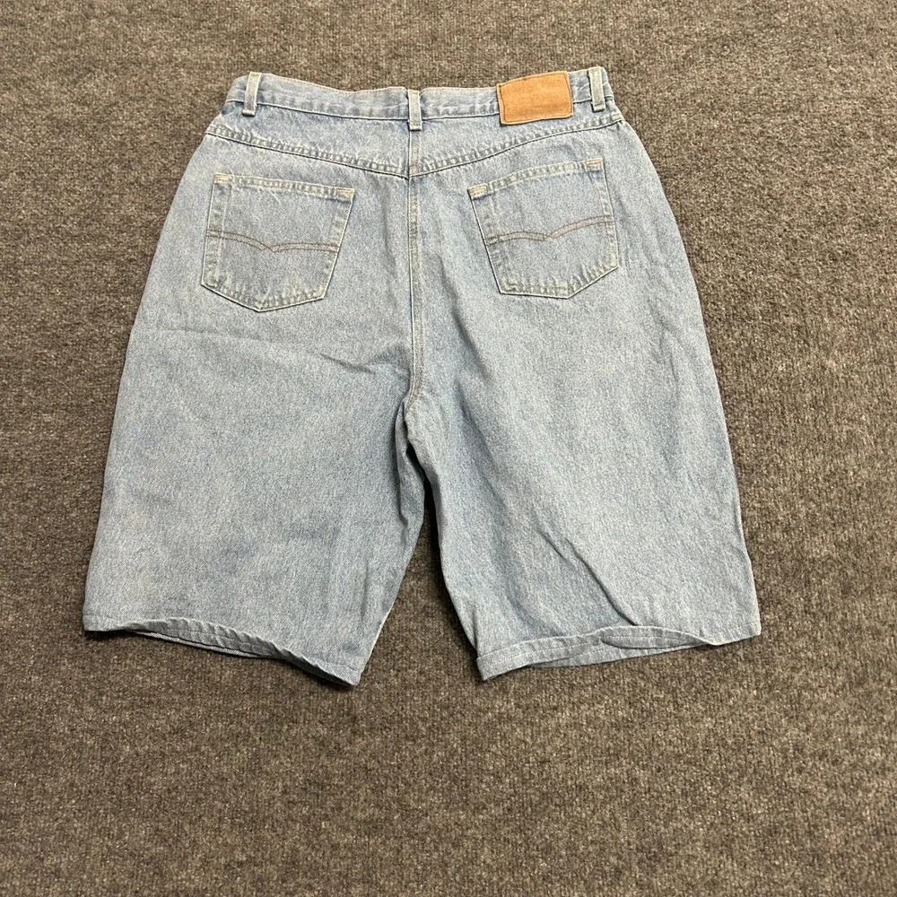Gitano Denim Shorts Womens Size 18 Long Light Wash High Waisted Mom USA Cotton